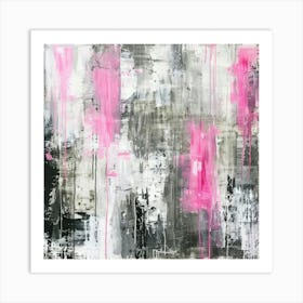 Pink Abstract Painting Art Print