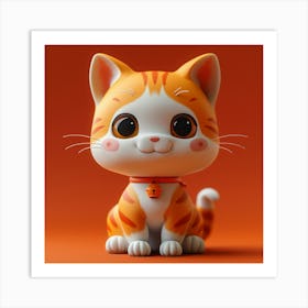 Kawaii Cat 4 Art Print