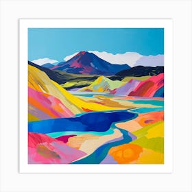 Colourful Abstract Tongariro National Park New Zealand 1 Art Print