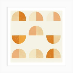 Orange And Beige Art Print