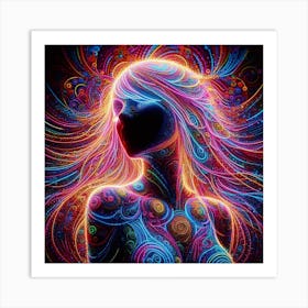 Colorful woman 11 Art Print