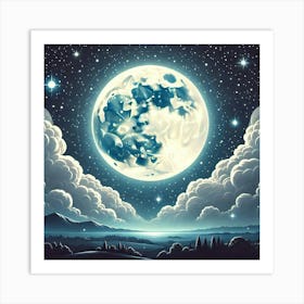 Full Moon In The Sky 16 Art Print