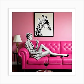 giraffe lady Art Print