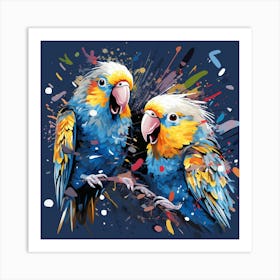 Two Parrots Art Print