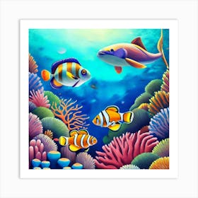 Coral Reef Art Print