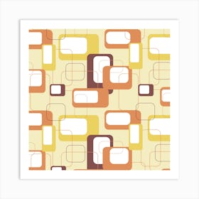 Vintage Geometry Abstract Pattern Vector Art Print