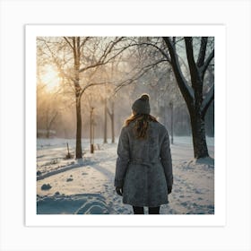 Portrait Perfect Winter Morning Art 1 Art Print