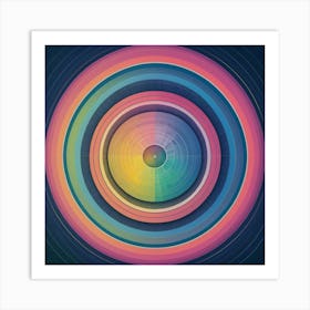 Rainbow Circles Art Print