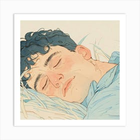 Boy Sleeping Art Print