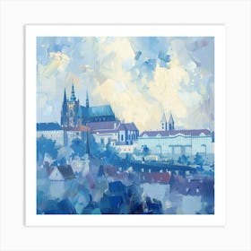 A Prague Castle Oil Painting Illustration 1720468470 3 Art Print