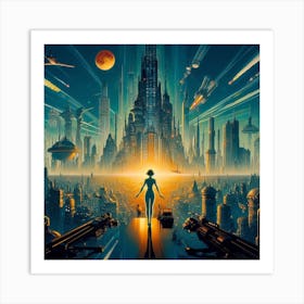 Futuristic Cityscape 71 Art Print