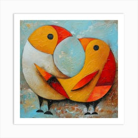 Birds In Love Art Print