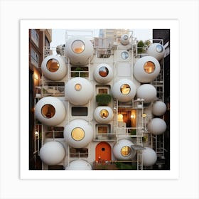 House With Spheres Art Print