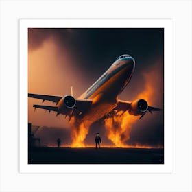 Airplane On Fire (24) Art Print