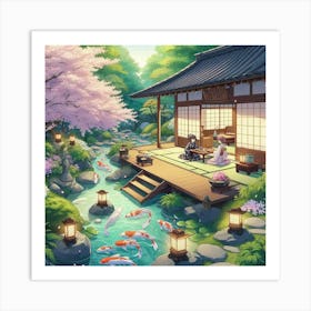 Koi Pond 1 Art Print