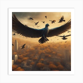 Eagle In Flight 1 Art Print