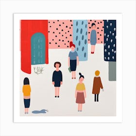 Tokyo Scene, Tiny People And Illustration 3 Art Print