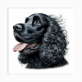 Black Cocker Spaniel4 Art Print