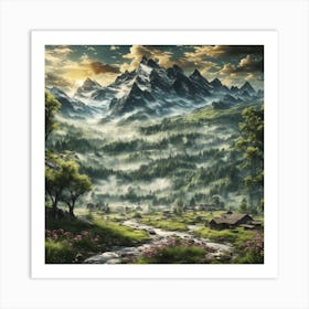 Mountain Valley Art Print