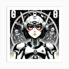 Robot Girl Art Print