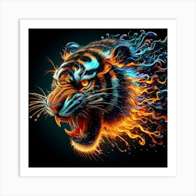 Fire Tiger Art Print