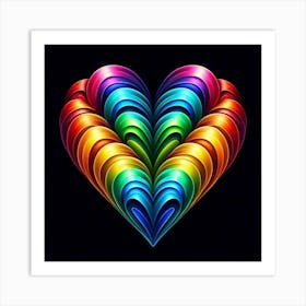 Rainbow Heart Art Print