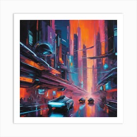 Futuristic City 7 Art Print