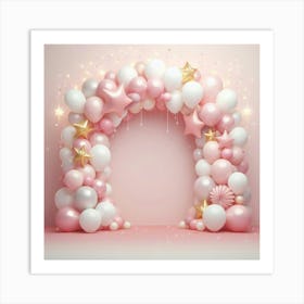 Pink Balloon Arch 1 Art Print