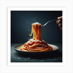 Spaghetti On A Plate 3 Art Print