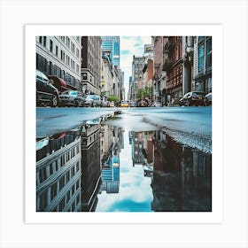 Reflection In A Puddle 3 Art Print