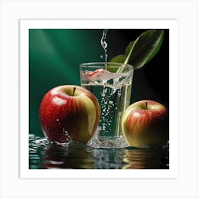 Apples In Water Art Print