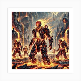 Lava Infused Warriors Art Print