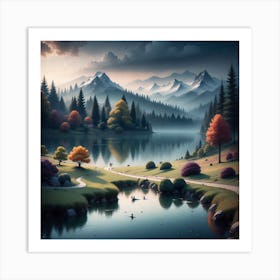 Landscape Painting 68 Art Print