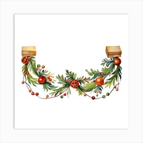 Christmas Garland Art Print