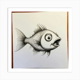 Fish Drawing 14 Art Print