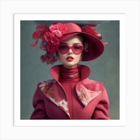 LADY IN RED 2 Art Print