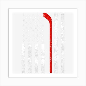 American Flag Hockey Usa Patriotic Gift Art Print