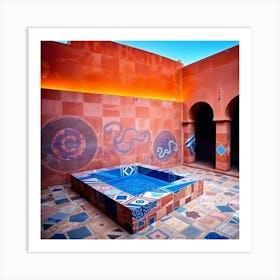 Mediterranean Courtyard Art Print