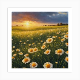 Rising Daisies Art Print