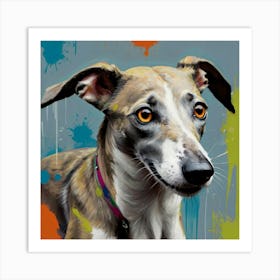 Greyhound Puppy Art Print