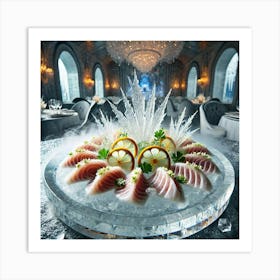 A Beautifully Plated Dish Named Glacial Ceviche, Filleted Art Print