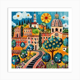 Kids Travel Illustration Rome 3 Art Print