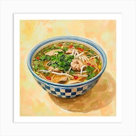Pho Noodle Soup Yellow 4 Art Print