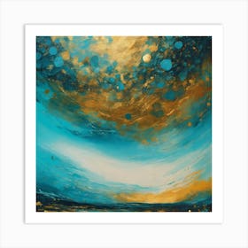 Blue And Gold Art Print