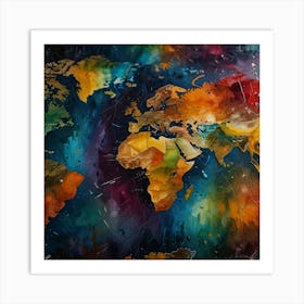 World Map 19 Art Print