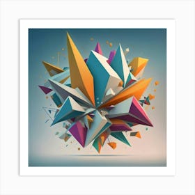 Abstract Geometric Shapes Art Print