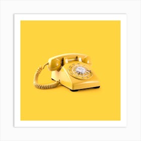 Yellow Telephone Art Print