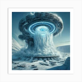 A Futuristic Sci Fi Depiction Of The Frostspire Ob Art Print