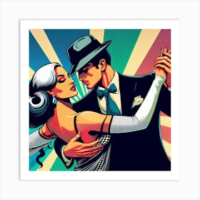 Tango Dance, pop art 2 Art Print