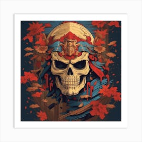 Skull Samurai Art Print